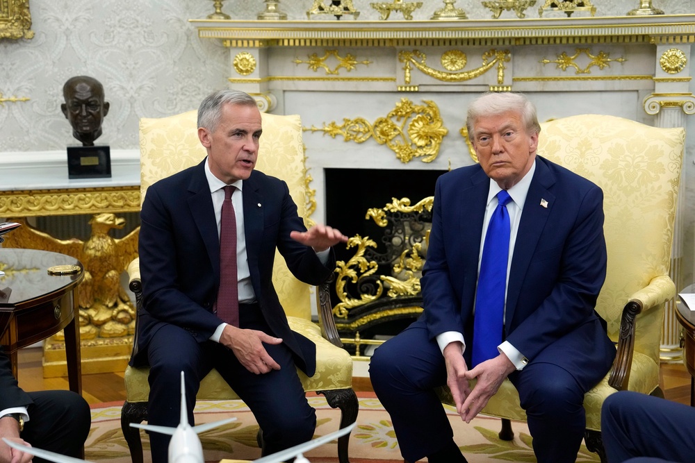 Trump declared ‘WE DON’T NEED CANADA’ as he threatened new 50% tariffs on cars and auto parts on Monday morning (Adrian Wyld/The Canadian Press via AP)
