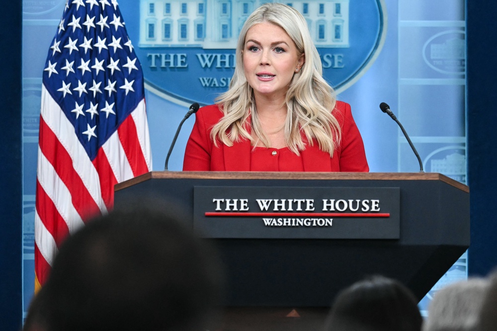 Leavitt’s time as White House Press Secretary has been marked by her pugnacious approach to responding to reporters’ questions about the administration’s oversights or controversies (AFP/Getty)