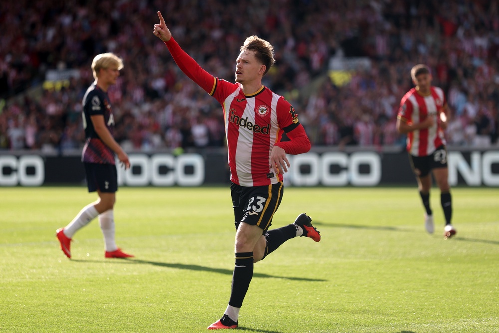 Keane Lewis-Potter put his side ahead (Getty)