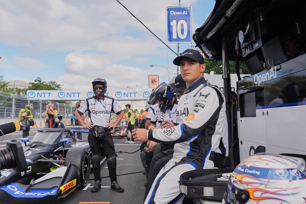 Race car driver Alex Palou is seen before a qualifying race (AP)