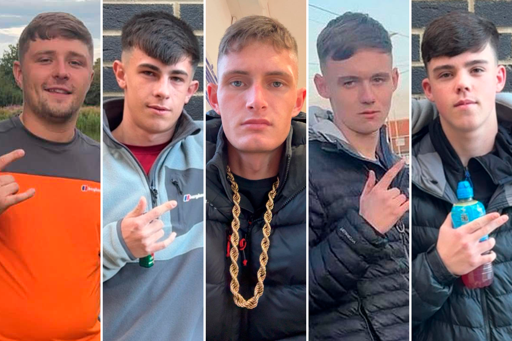 Jakub Matusiak, Theo Rae, Michael Robert Cahill, Makai Saddington and Cole Robert Worthy were killed in the crash (Social Media)