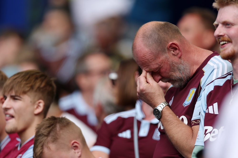 Villa fans saw their team fall apart in the first half (Getty)