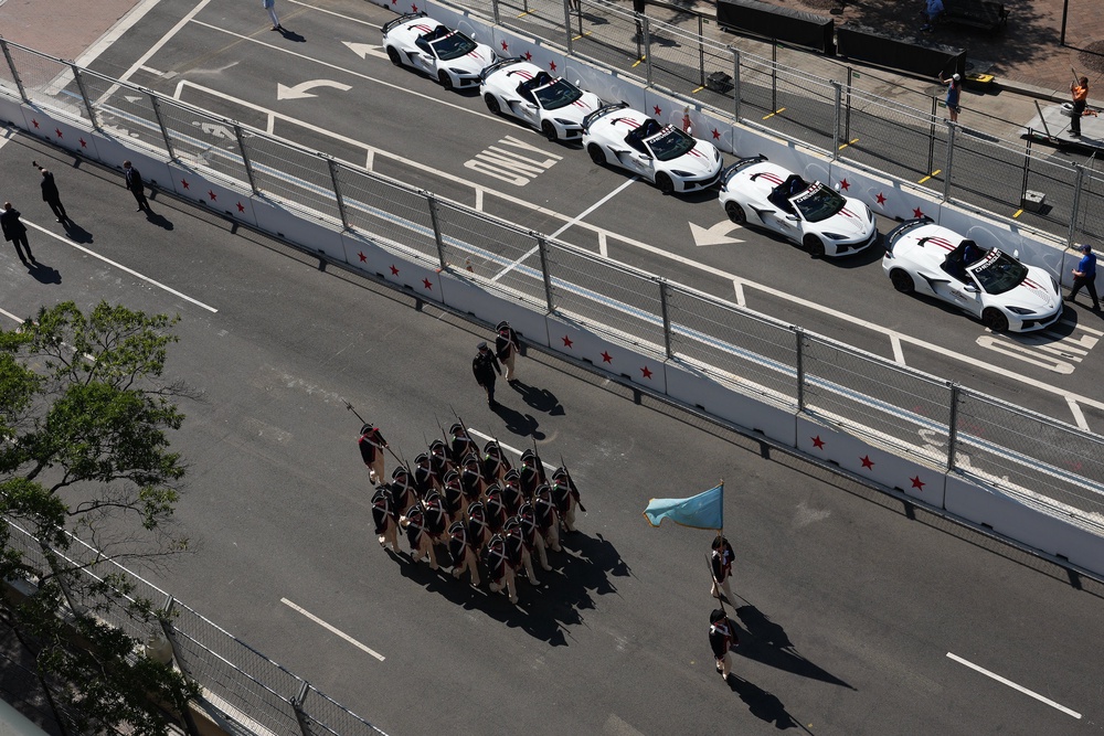 The Old Guard Fife and Drum Corps Band performs Sunday (Getty)