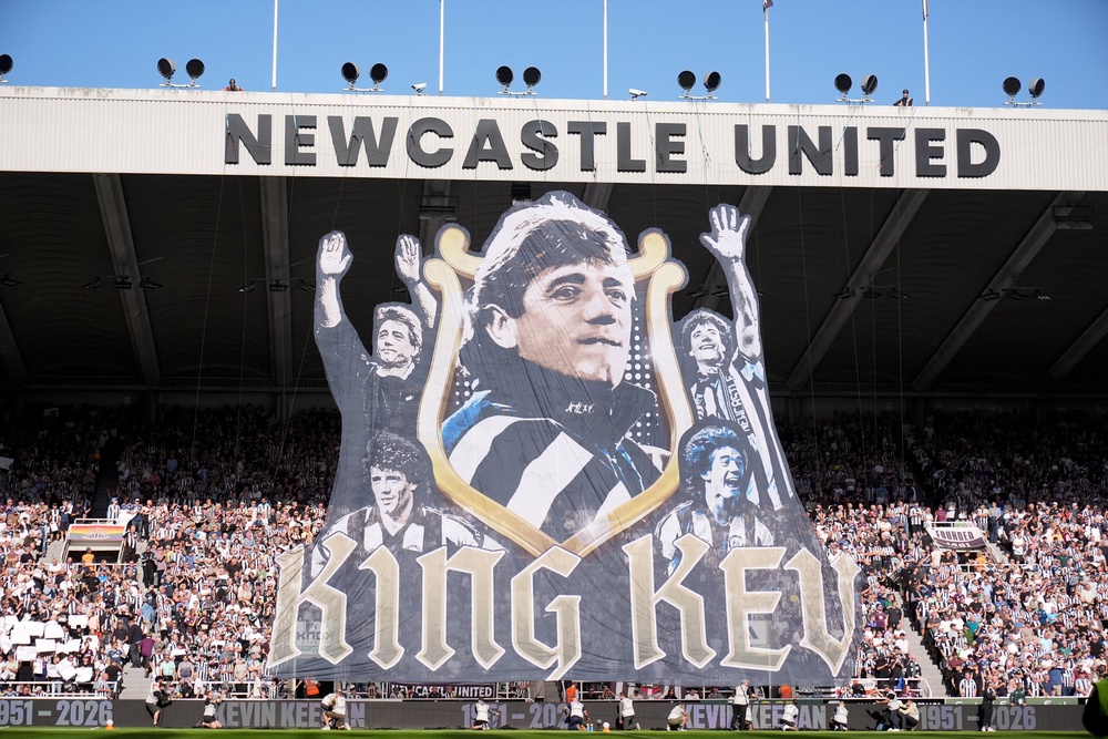 A tifo of 'King Kev' was displayed before kick-off (PA)