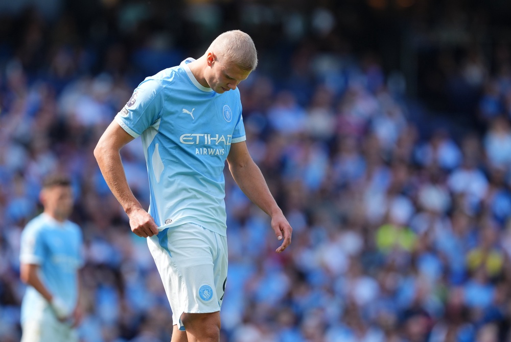 Manchester City striker Erling Haaland had an off day in front of goal