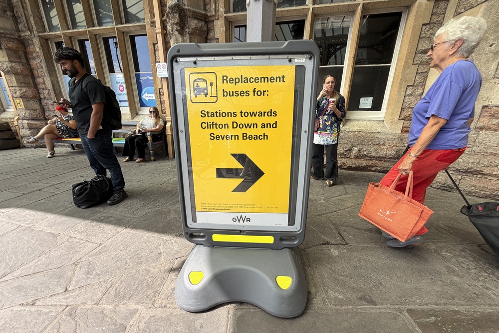 Replacement bus services were running where trains were cancelled (Ben Birchall/PA) (PA Wire)