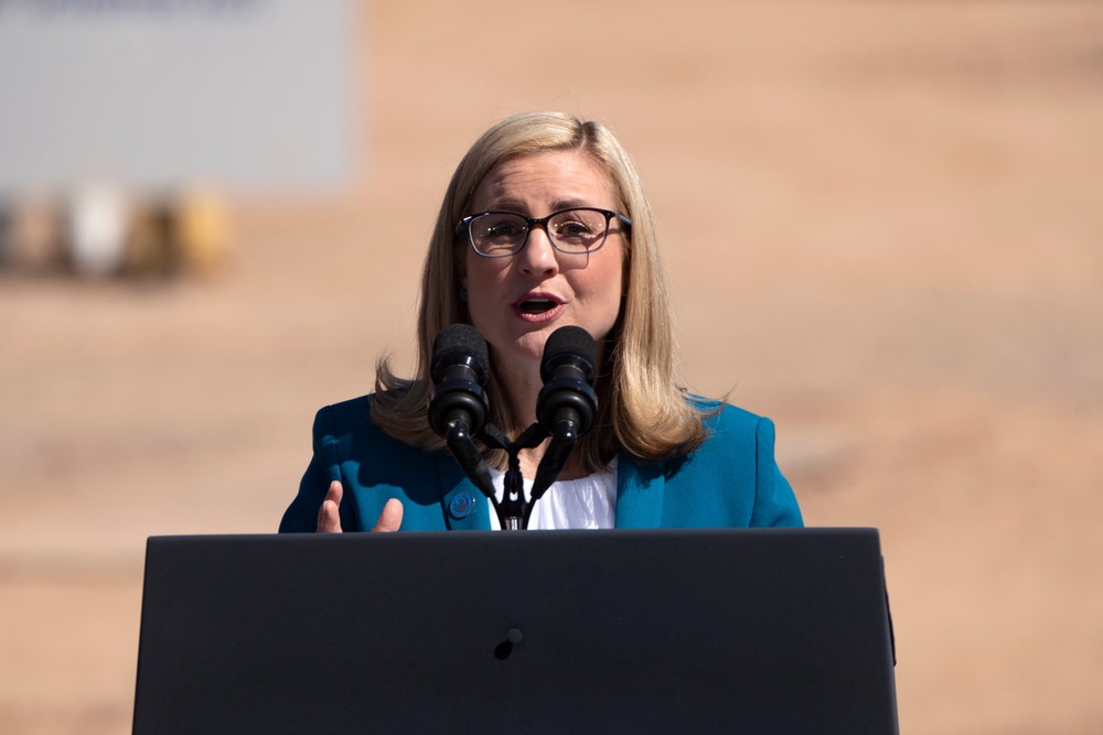 Phoenix Mayor Kate Gallego, pictured in 2024, wants the federal government to help fund new, multi-billion-dollar purification plants to make wastewater safe to drink (Getty)