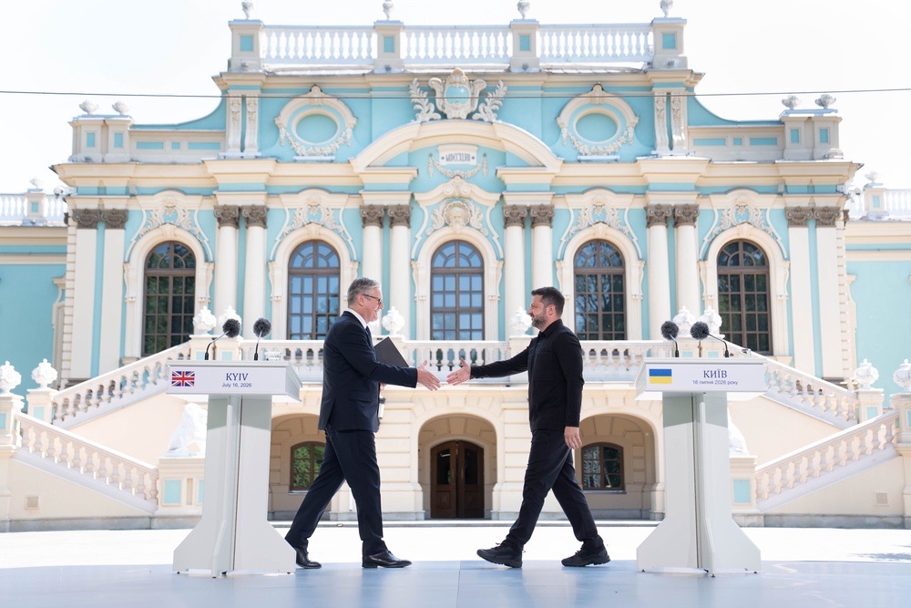 Prime Minister Sir Keir Starmer went to Kyiv to meet Volodymyr Zelensky on his final trip to Ukraine before leaving office (PA) (PA Wire)