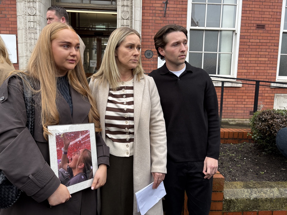Lucy Harrison’s mother Jane Coates (centre) said she has felt ‘incredibly alone’ during her campaign (Eleanor Barlow/PA) (PA Archive)