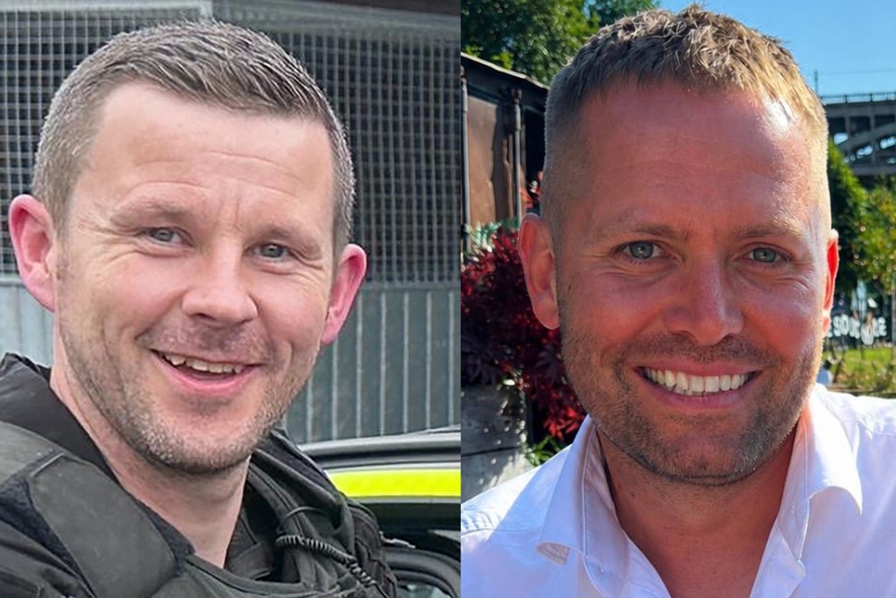PC Tom Clough and PC Matthew Blades died in the crash (Cleveland Police)