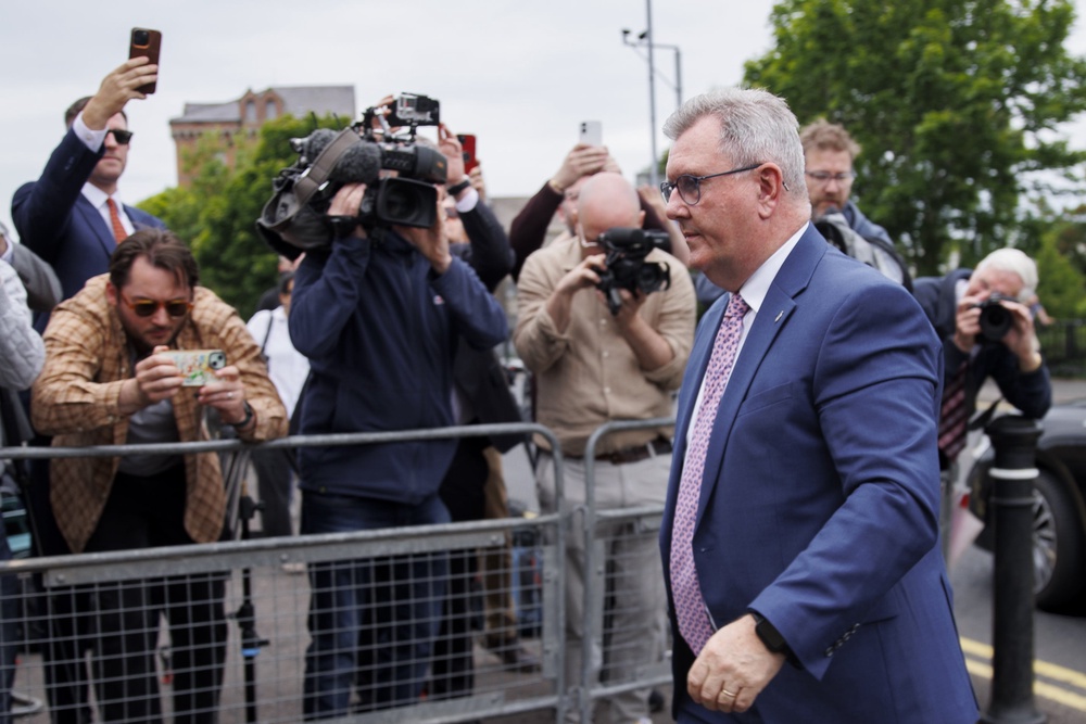 Sir Jeffrey Donaldson was found guilty at Newry Crown Court (PA) (PA Wire)