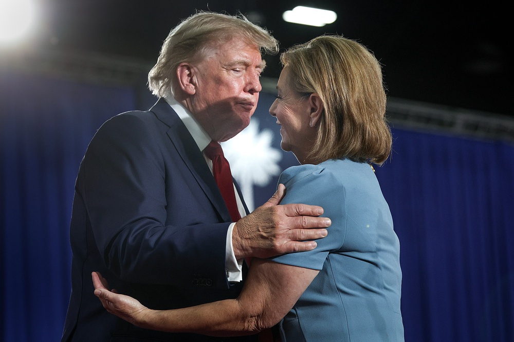One of Ingraham’s guests warned that a victory for Senator Darline Graham, who has been endorsed by Trump, is not certain in November (Getty)