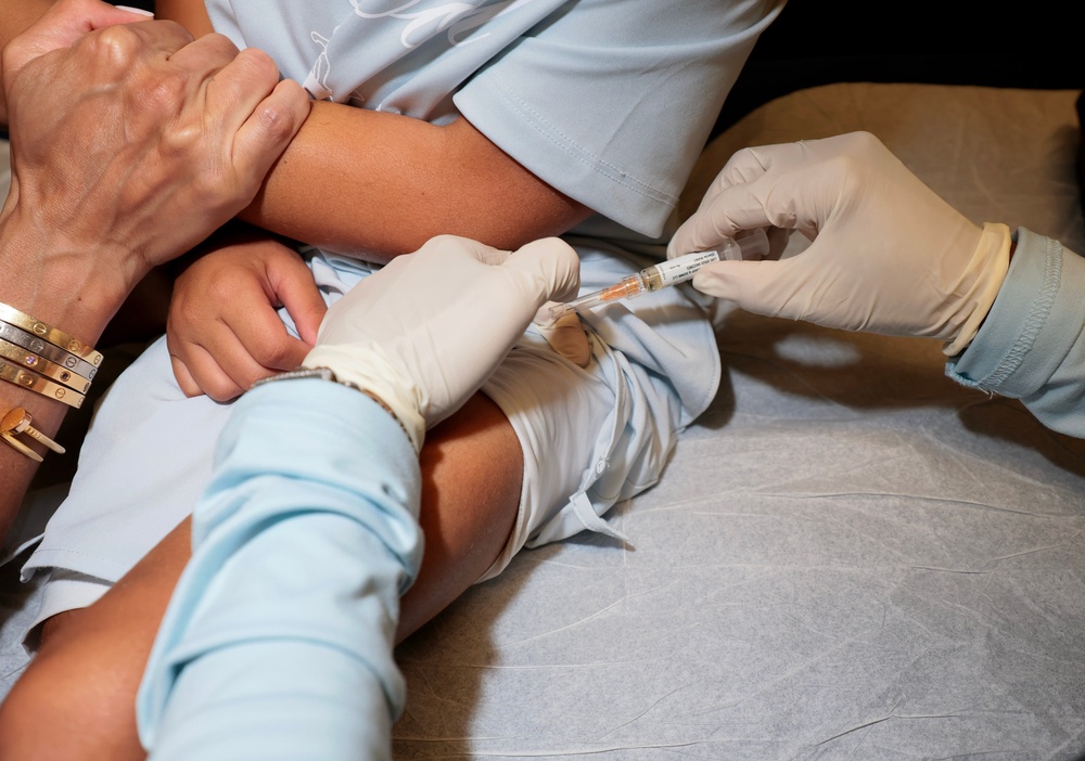 A medical assistant gives an MMR vaccine to a young person this month in Coral Gables, Florida. Measles has seen a historic resurgence in the U.S. (Getty Images)