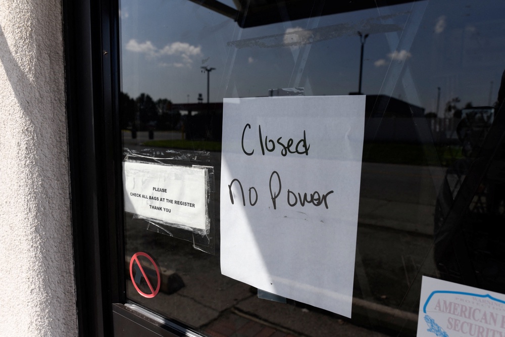 Tens of thousands of people were without power at the peak of the outage (Reuters)