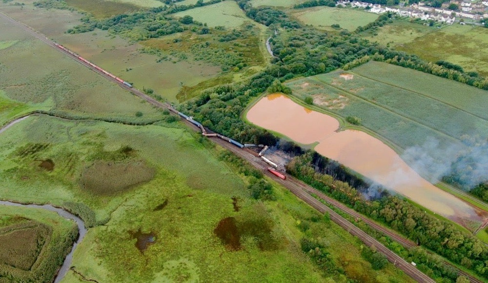 Thousands of litres of fuel drained into nearby wetlands