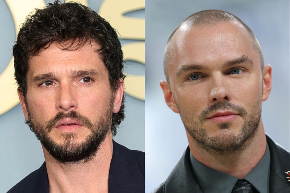Kit Harington (left) replaced X-Men actor Nicholas Hoult (right) because of ‘a slight change due to schedule’ (Getty)