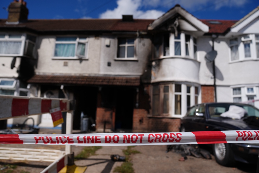 Officers were called to reports of a fire at a property on Berkeley Avenue, Hounslow, at about 1.14am on August 19 (PA)