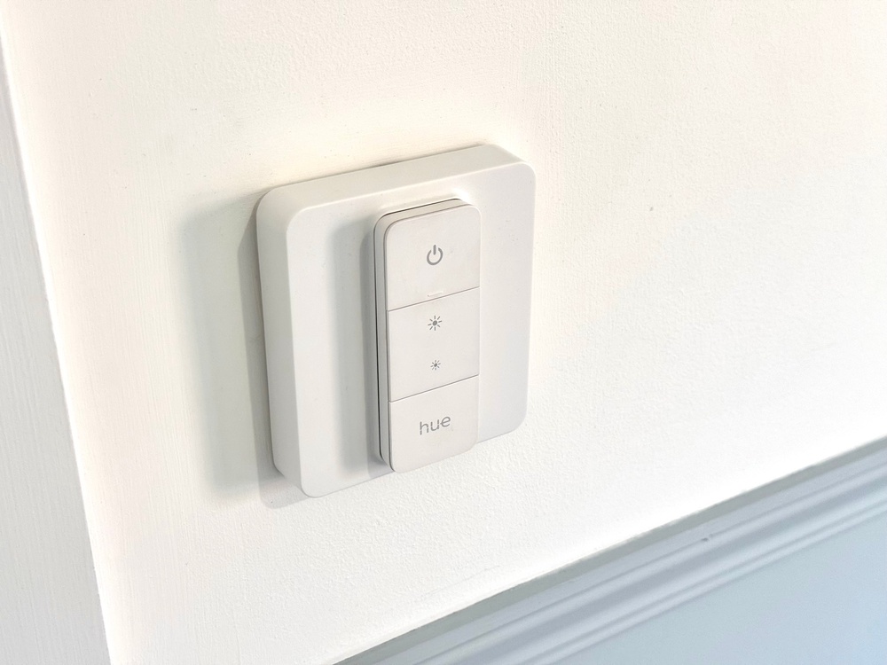 This adapter by Iyoki covers existing wall switches with a magnetic mount for Hue dimmer switches. (The Independent / Alistair Charlton)