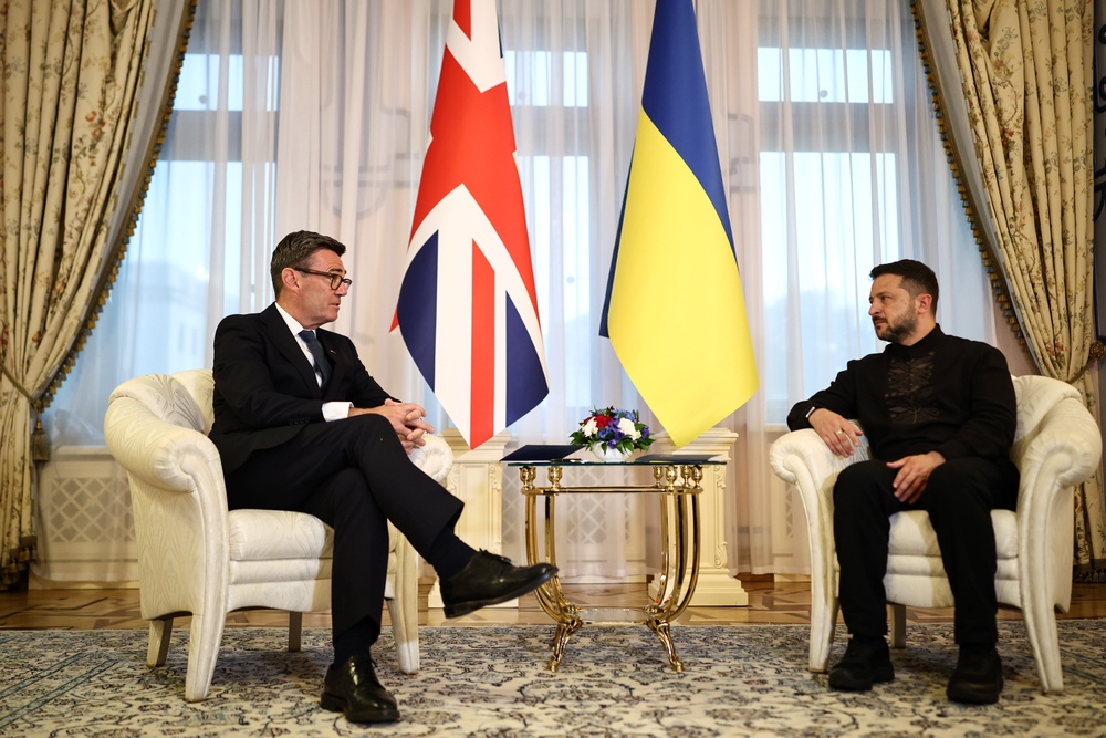 The visit to Ukraine marked Andy Burnham’s inaugural overseas journey since taking office (PA)