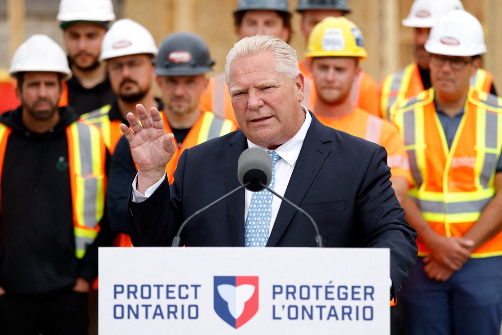 Doug Ford hit back against Trump Monday, calling him ‘a loser’ and ‘the king of bankruptcies’ (Reuters)