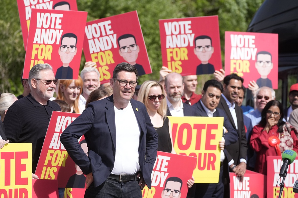 Andy Burnham at the launch of his campaign to become Labour MP for Makerfield (Peter Byrne/PA) (PA Wire)