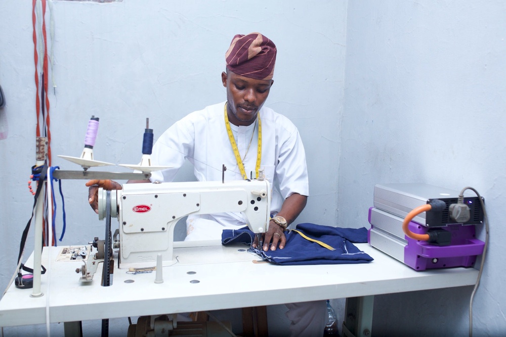 Balogun Adedayo Michael, a tailor based in Epe, just outside Lagos (Raychel Kenny/MOPO)