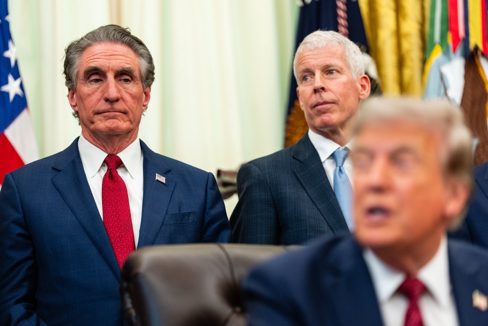 Since returning to office, Trump and Interior Secretary Doug Burgum (pictured left) have devoted significant time and resources to revitalizing Washington’s public spaces (Getty Images)