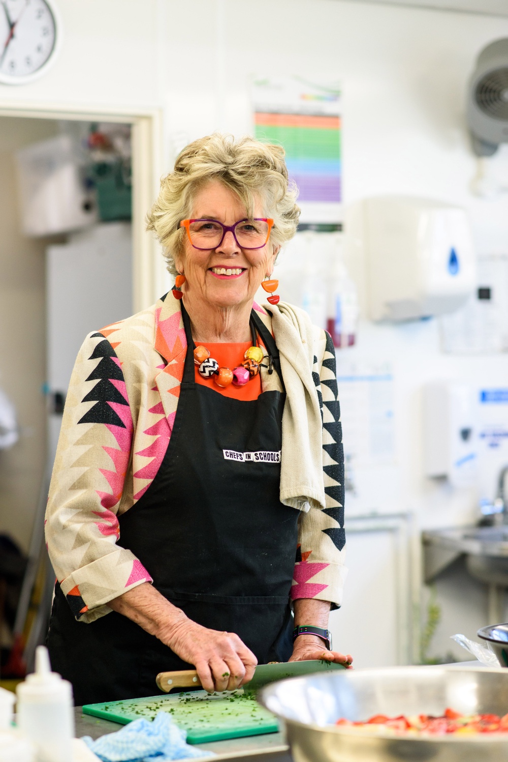 Dame Prue said feeding children tasty, nutritious food will not only help them be healthy but will also be an ‘opportunity for pleasure’ (Richard Eaton/Chefs in Schools)