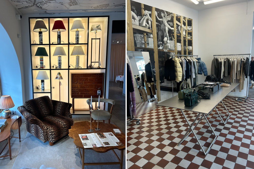 Svenskt Tenn is must-have for design lovers, while fashion fans must pay a visit to the Acne Studios’ archive store (Daisy Lester/The Independent)