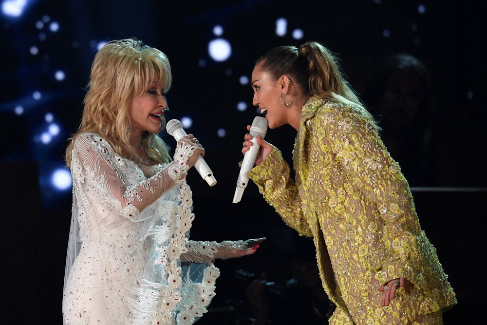 Miley Cyrus has paid tribute to the music icon Dolly Parton after her death aged 80 (AFP via Getty Images)