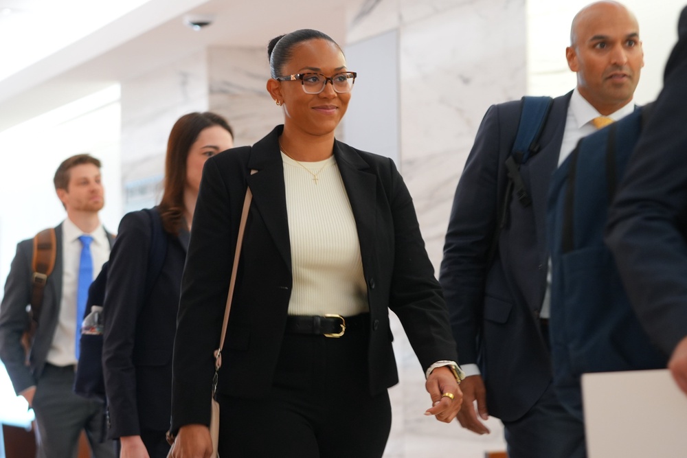 Surrogate McKenna West walking into court (AP Photo/LM Otero)