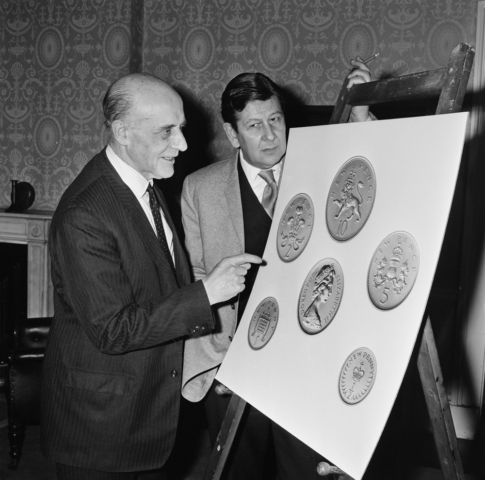 Christopher Ironside designed the 10p coin in 1968 (Getty)