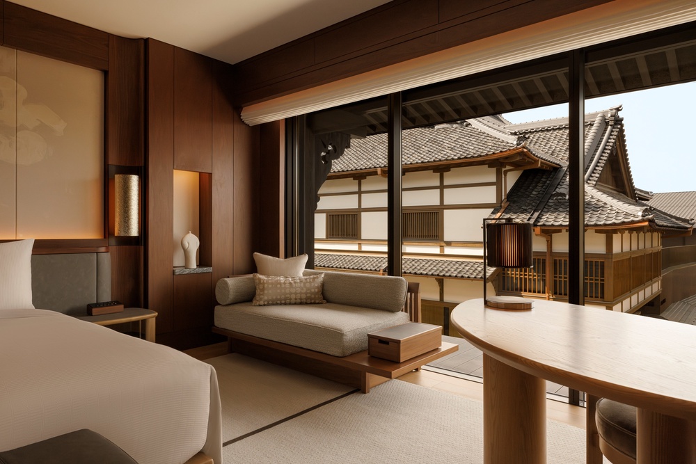 Bedrooms have theatre, temple or city views (Capella Kyoto)