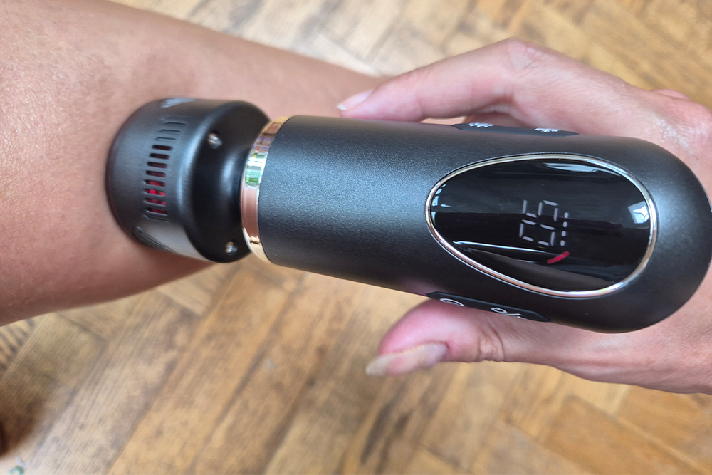 This is a great massage gun that’s multifunctional without being intimidating (Kerry Law/The Independent)