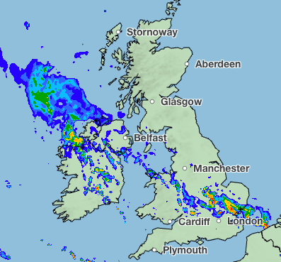 Rain is expected across parts of the country on Wednesday (Met Office)