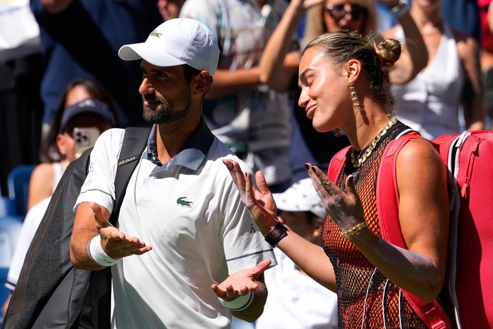 Novak Djokovic and Aryna Sabalenka were beaten in the first round (Yuki Iwamura/AP) (AP)