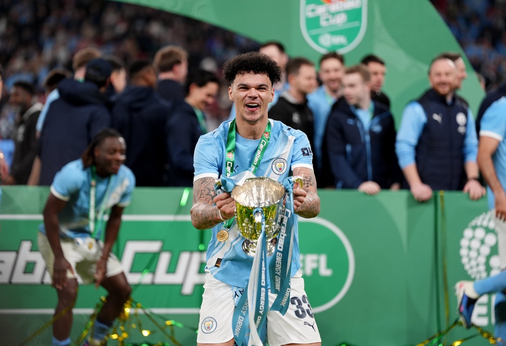 Nico O’Reilly won a domestic cup double with Man City last season (PA Wire)