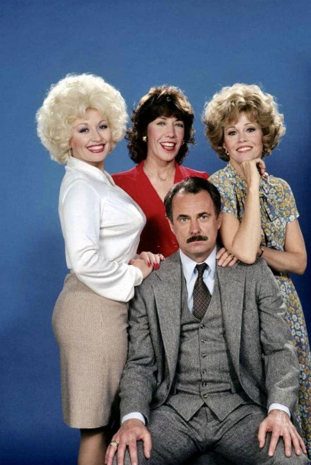 9 TO 5 20th Century Fox film, featuring, from left Dolly Parton, Lily Tomlin, Dabney Coleman, Jane Fonda (Alamy/PA)