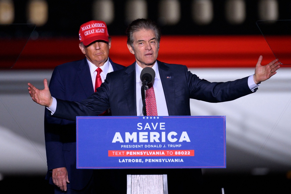 Trump backed a series of MAGA-aligned candidates in 2022 such as Mehmet Oz in Pennsylvania’s Senate race. Almost all of them fell flat. (AFP/Getty)