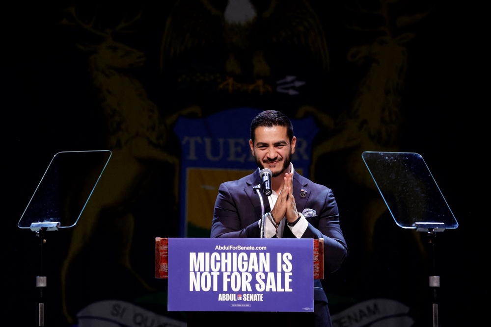 Abdul El-Sayed, an an epidemiologist and former director of Detroit’s health department, won Michigan’s Democratic Senate primary earlier this month. He will face off against Republican Mike Rogers in November (AFP via Getty Images)