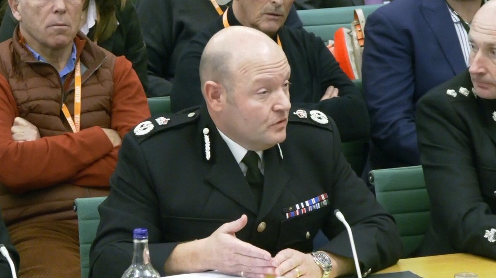 Craig Guildford was questioned by the Home Affairs Committee about the ban earlier this year (House of Commons/UK Parliament/PA) (PA Archive)