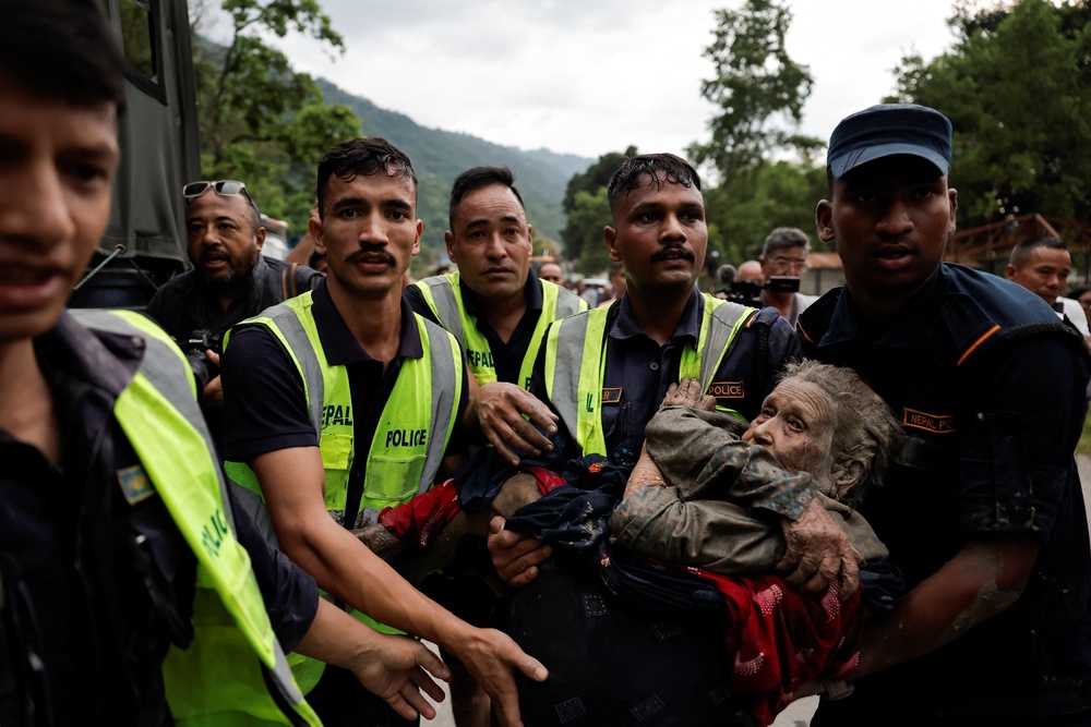Image from: Nepal flash floods latest: Hundreds of tourists feared dead after catastrophic flood caused by glacier collapse