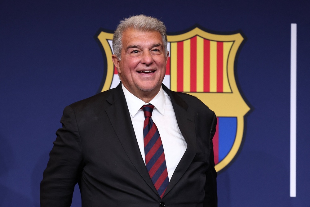 Joan Laporta says the flag “represents the way of thinking of many culers [Barcelona fans] and Catalans” (AFP/Getty)