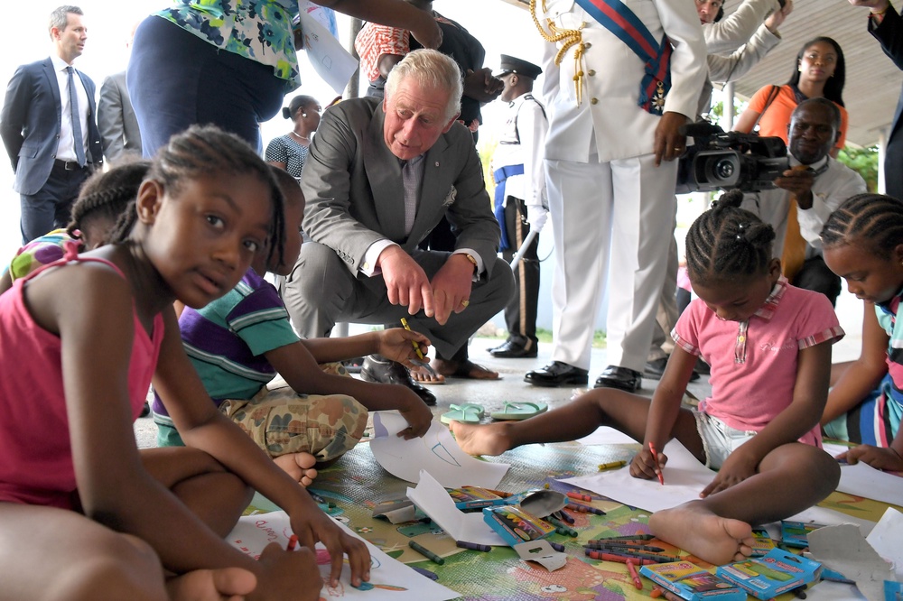 The King as the Prince of Wales visited Antigua and Barbuda in 2017 following the devastation caused by Hurricanes Irma and Maria (Victoria Jones/PA) (PA Archive)