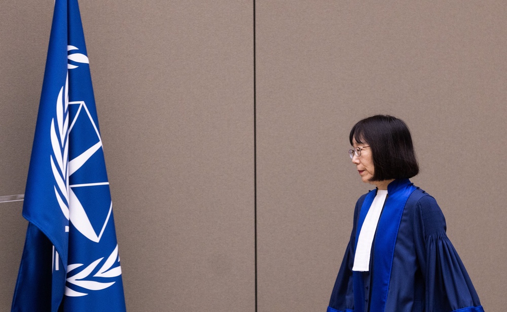 Judge Tomoko Akane arrives prior to the announcement of an ICC verdict (AFP/Getty)