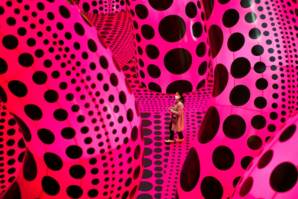 'A Bouquet of Love I Saw in the Universe' by Yayoi Kusama (Copyright 2021 The Associated Press. All rights reserved)
