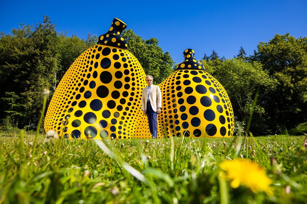 Yayoi Kusama’s pumpkins on display at Goodwood Art Foundation in West Sussex (Ciaran McCrickard Media Assignments/PA) (PA Wire)