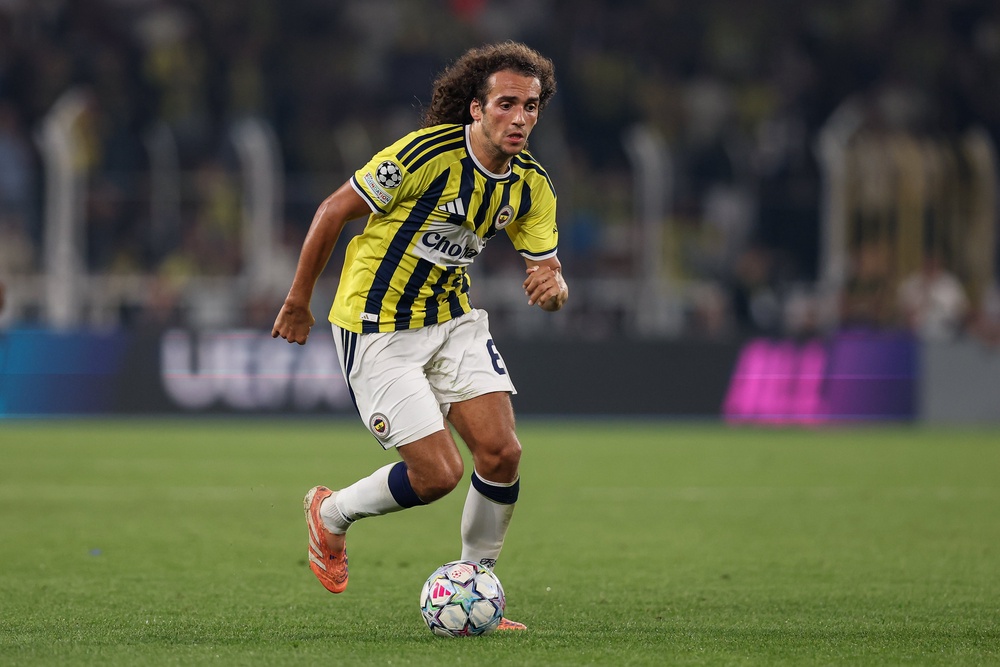 Matteo Guendouzi of Fenerbahce controls the ball against Lyon (Getty)