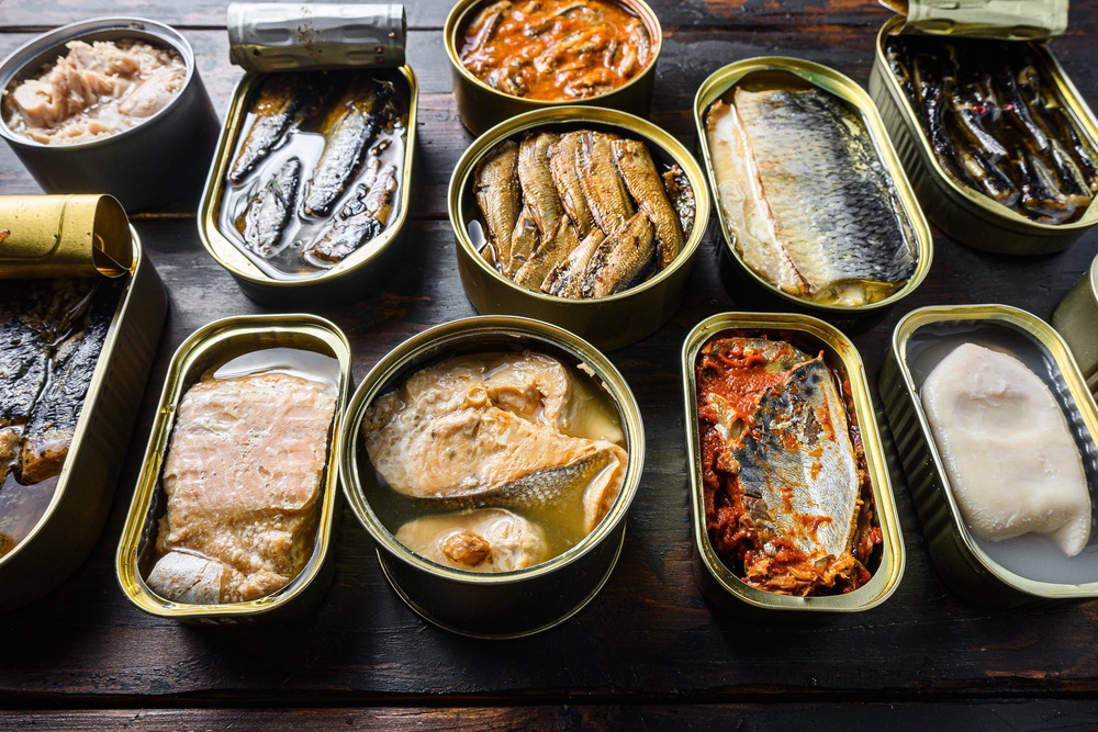 Tinned fish brings protein, while sardines, mackerel and salmon also provide healthy unsaturated fats (Getty/iStock)