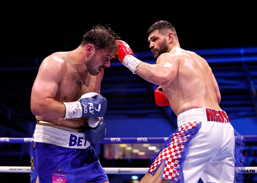 Hrgovic (right) stopped Dave Allen in three rounds in May (PA)